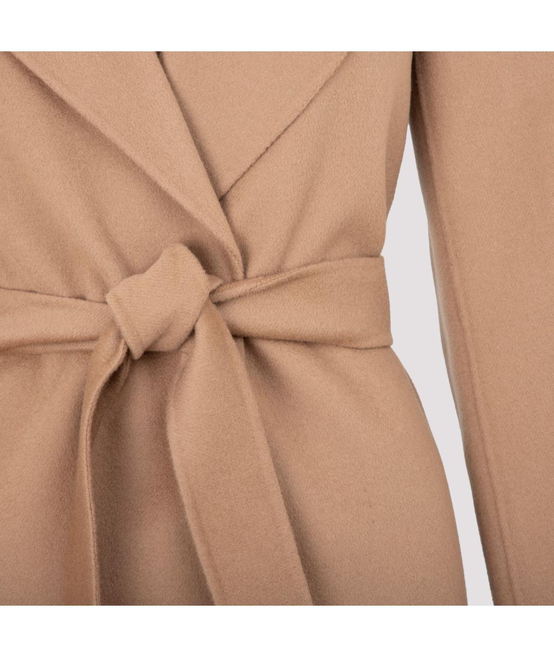 MAX MARA Бежевое шерстяное пальто, фото 4