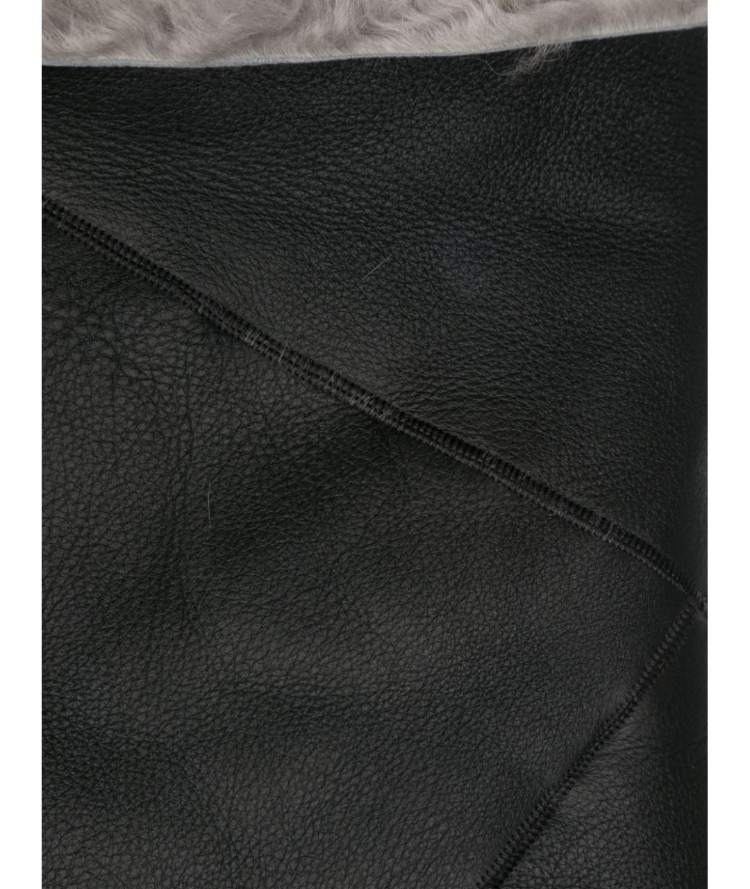 RICK OWENS Черная кожаная куртка, фото 2