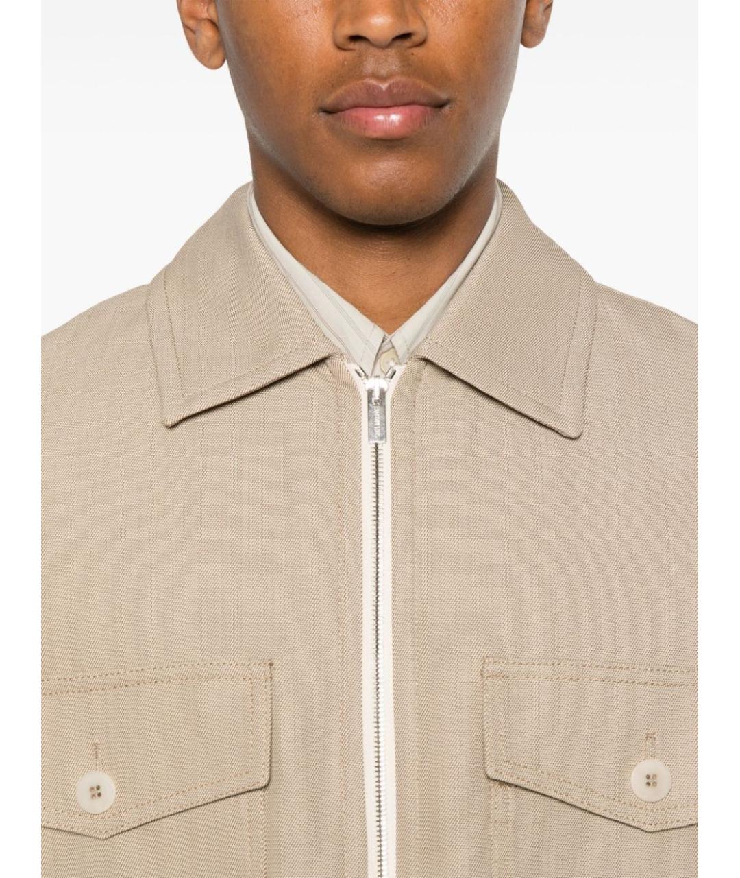 JACQUEMUS Бежевая полиэстеровая куртка, фото 5