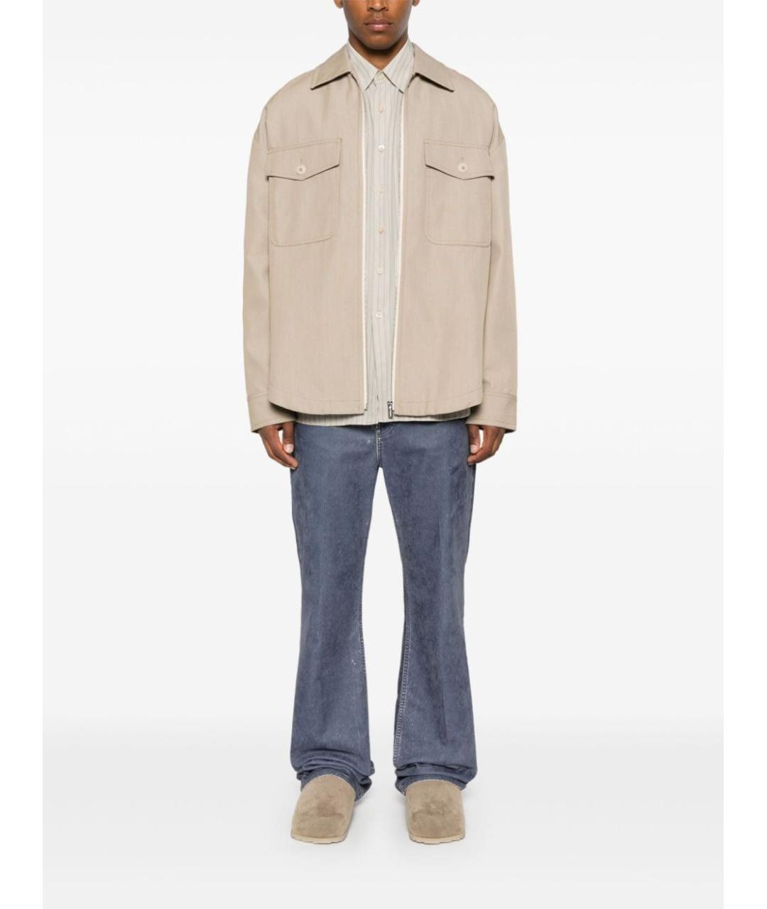 JACQUEMUS Бежевая полиэстеровая куртка, фото 2