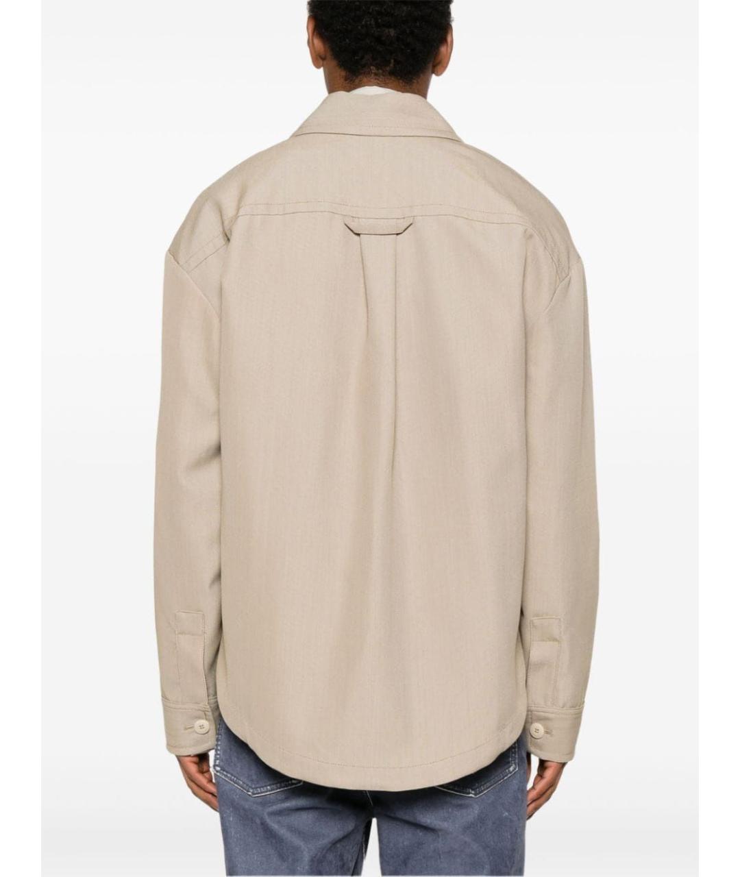 JACQUEMUS Бежевая полиэстеровая куртка, фото 4