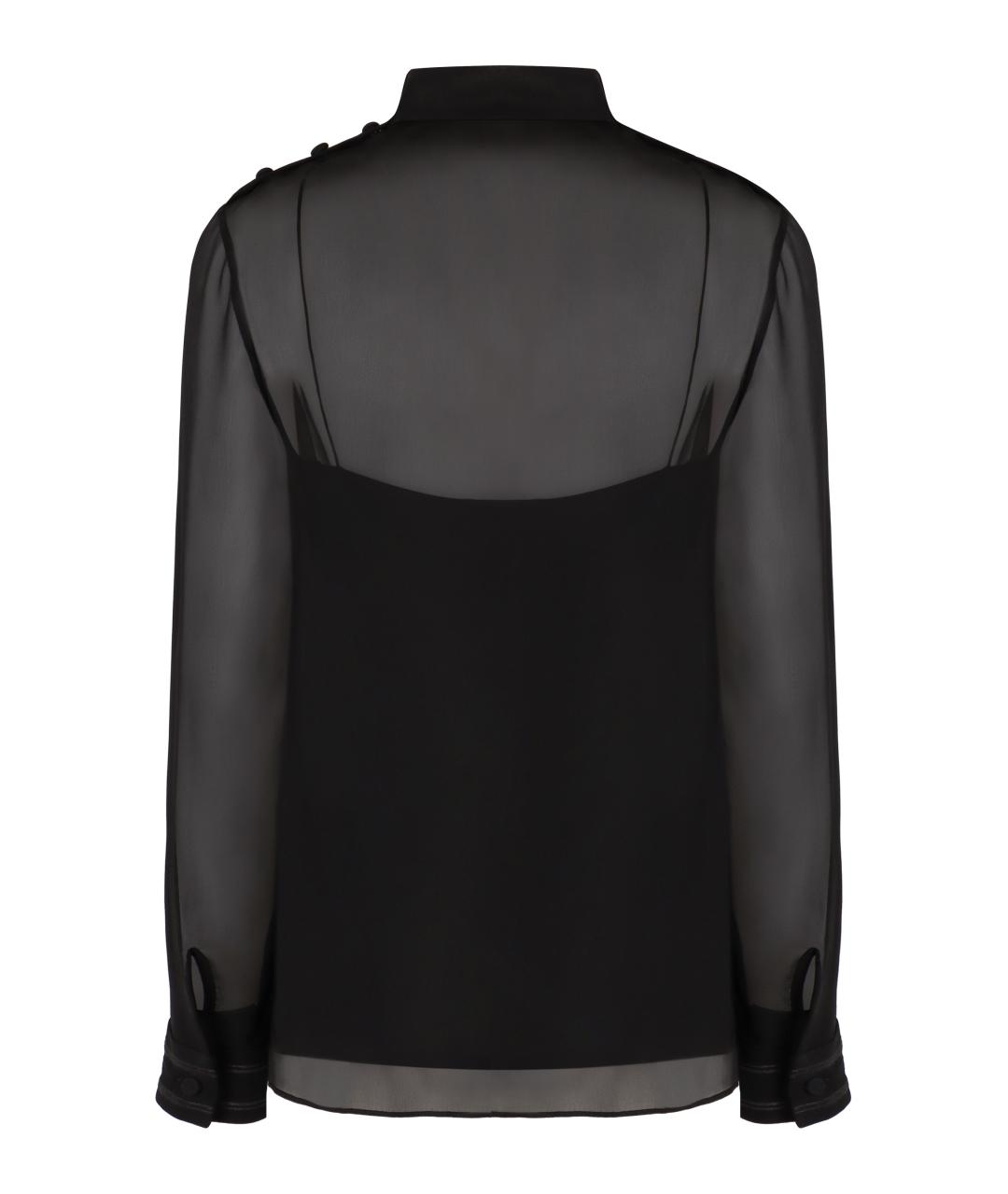 GUCCI Черная шелковая рубашка, фото 2