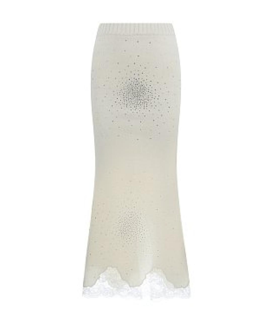 GIUSEPPE DI MORABITO Белая кашемировая юбка миди, фото 1