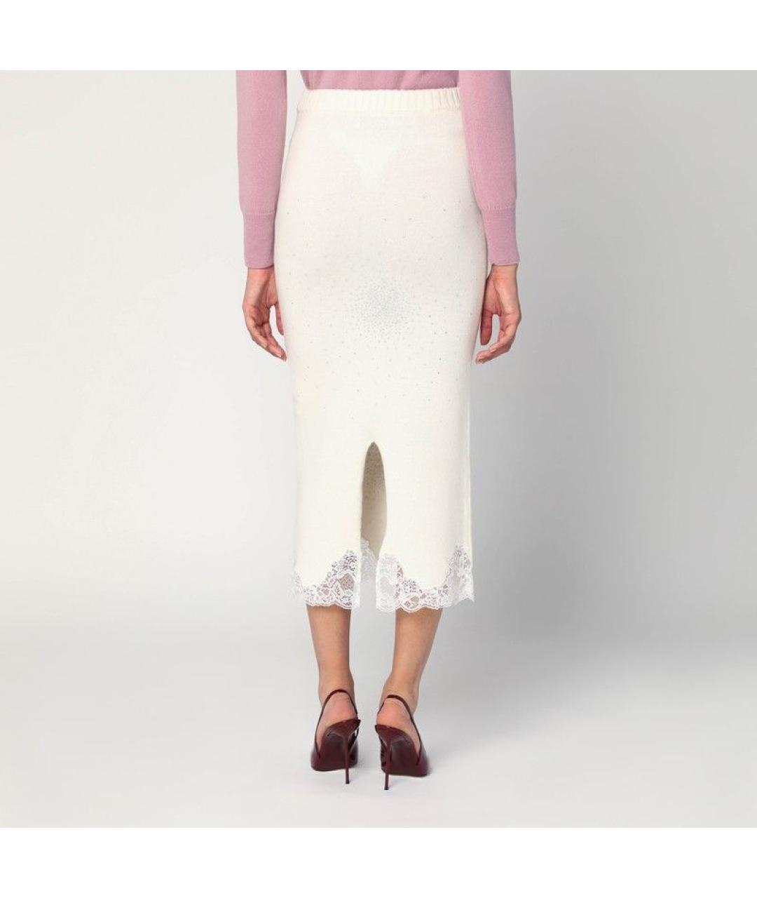 GIUSEPPE DI MORABITO Белая кашемировая юбка миди, фото 2