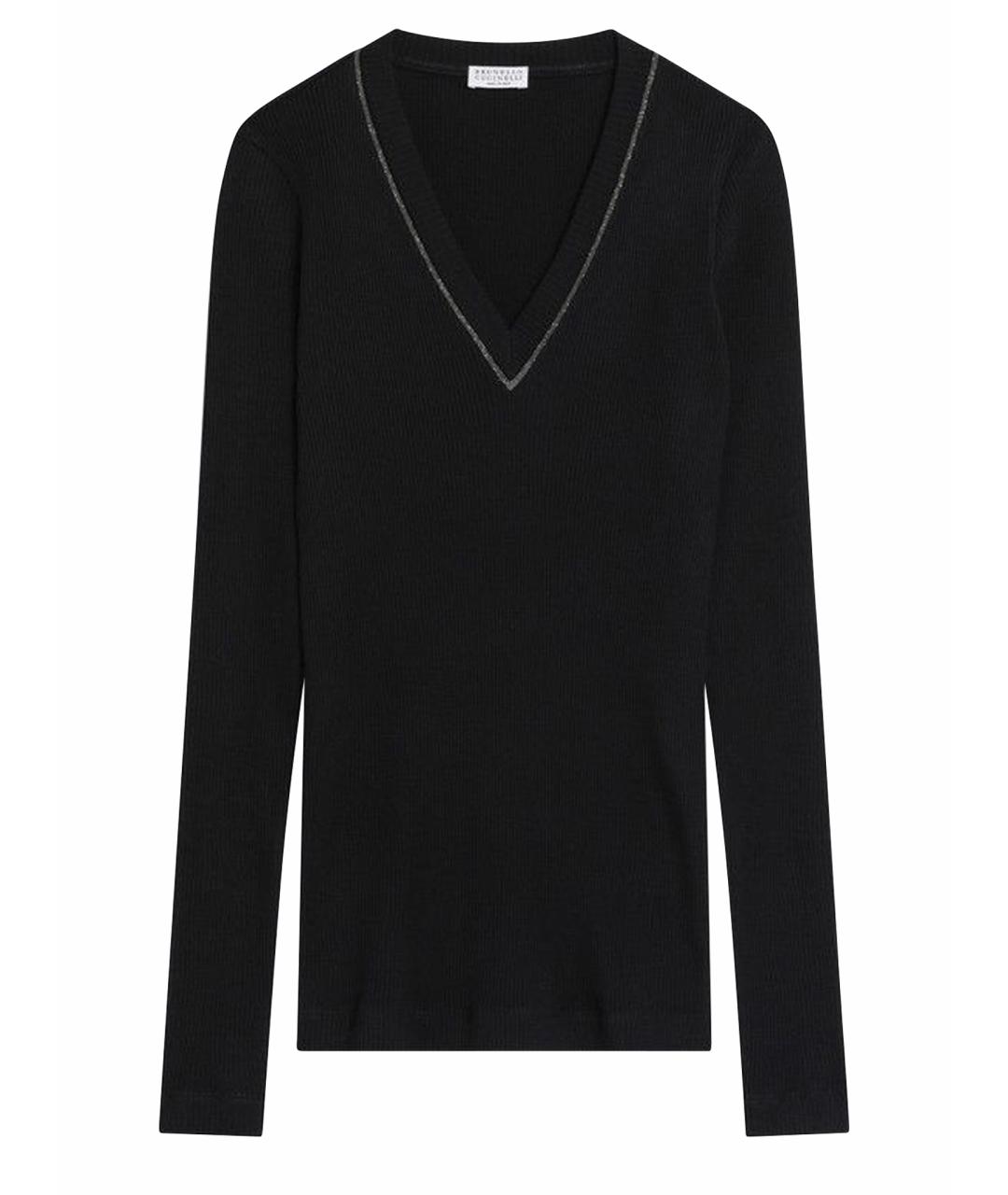 BRUNELLO CUCINELLI Темно-синий шерстяной джемпер / свитер, фото 1