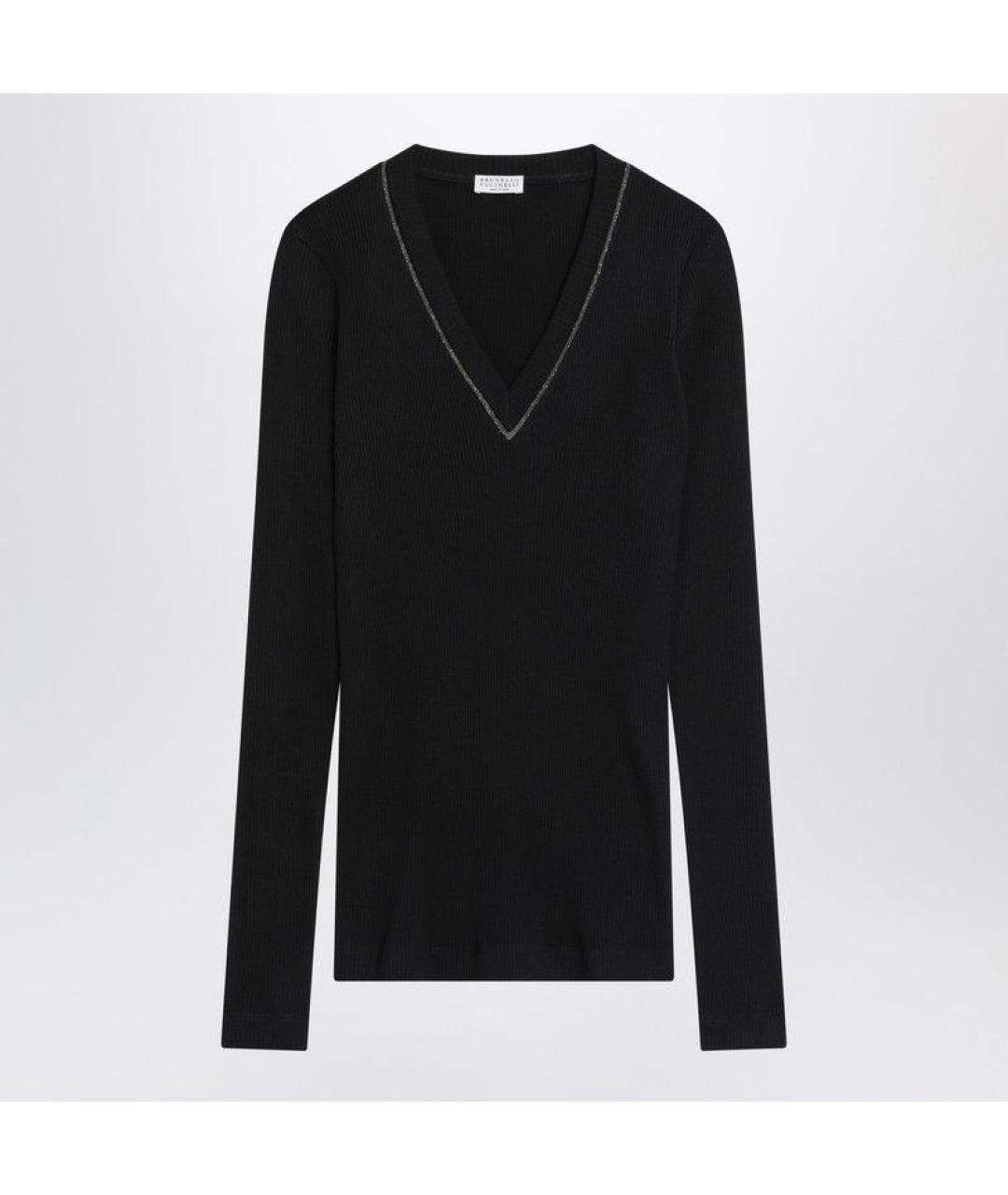 BRUNELLO CUCINELLI Темно-синий шерстяной джемпер / свитер, фото 3