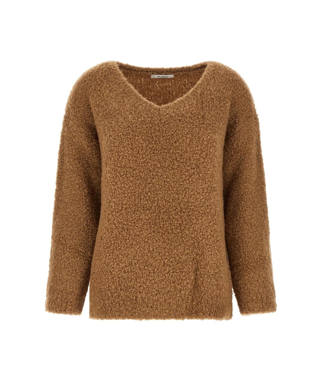 MAX MARA Бежевый шерстяной джемпер / свитер, фото 1