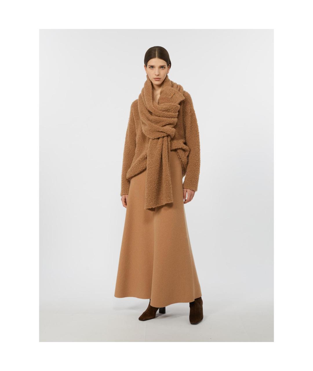 MAX MARA Бежевый шерстяной джемпер / свитер, фото 5