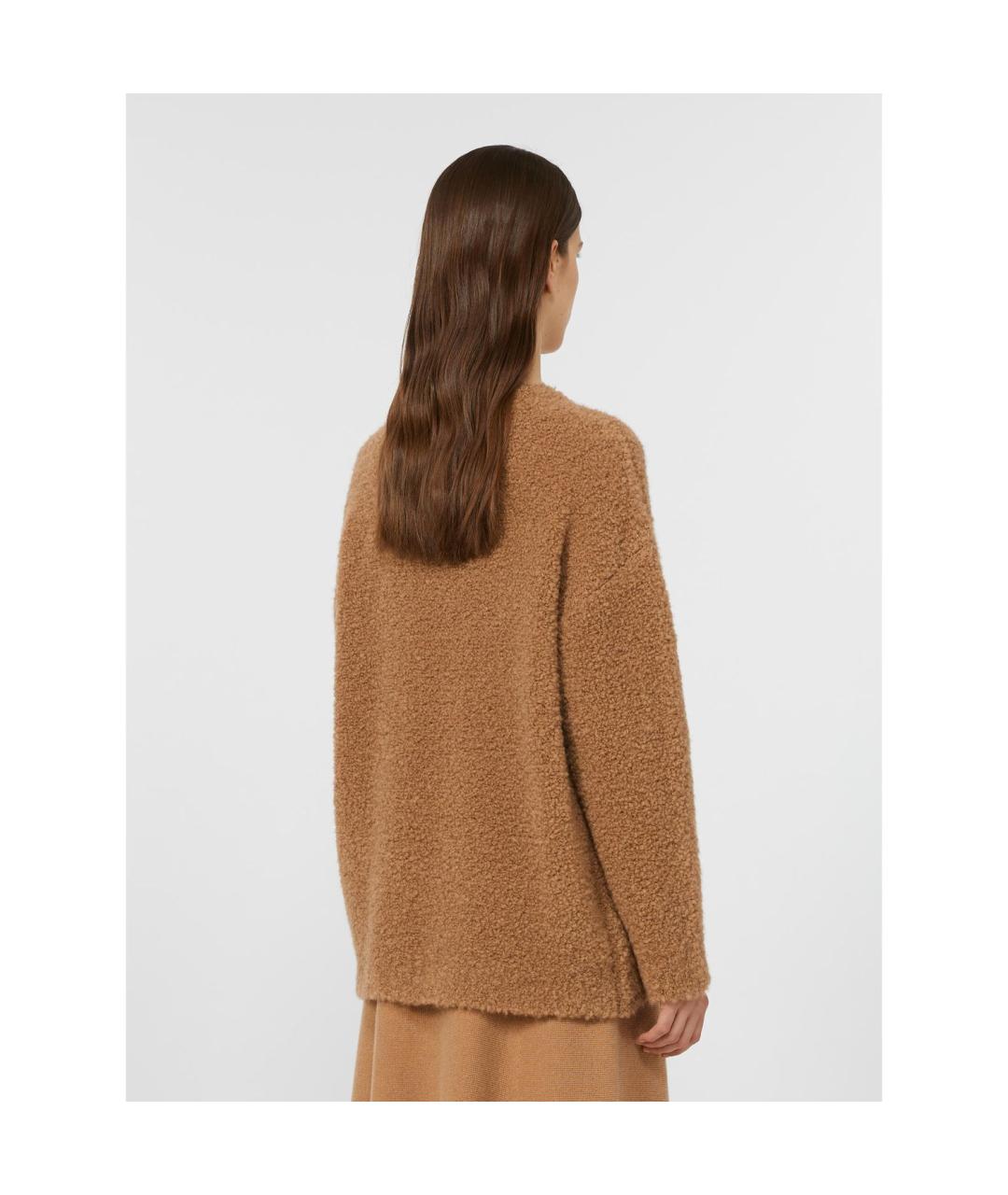 MAX MARA Бежевый шерстяной джемпер / свитер, фото 3