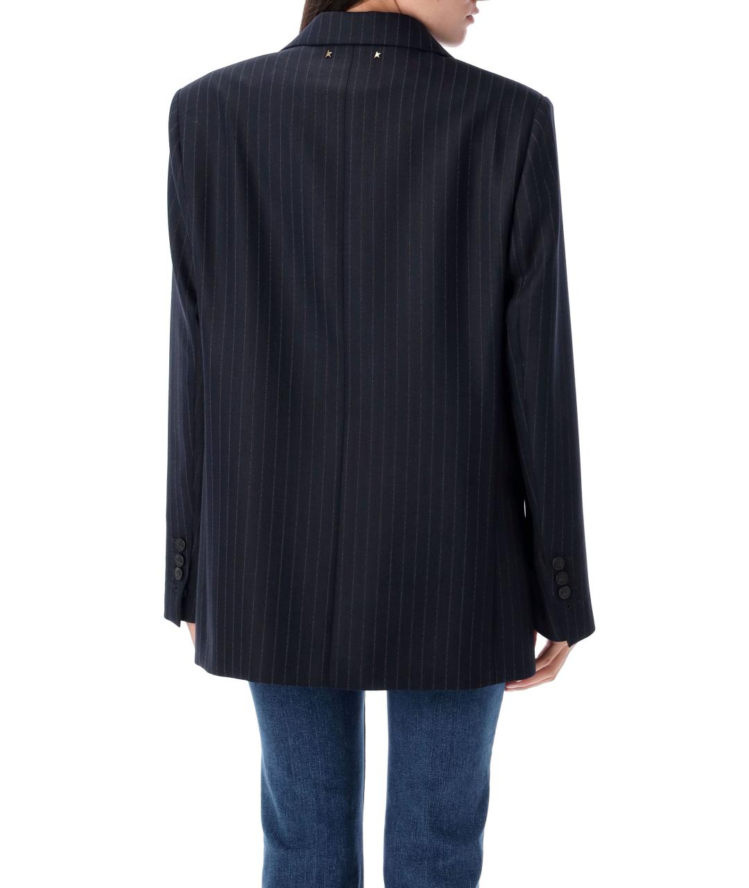 GOLDEN GOOSE DELUXE BRAND Темно-синий шерстяной жакет/пиджак, фото 3