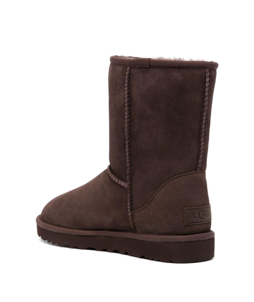 UGG AUSTRALIA Коричневые замшевые сапоги, фото 4