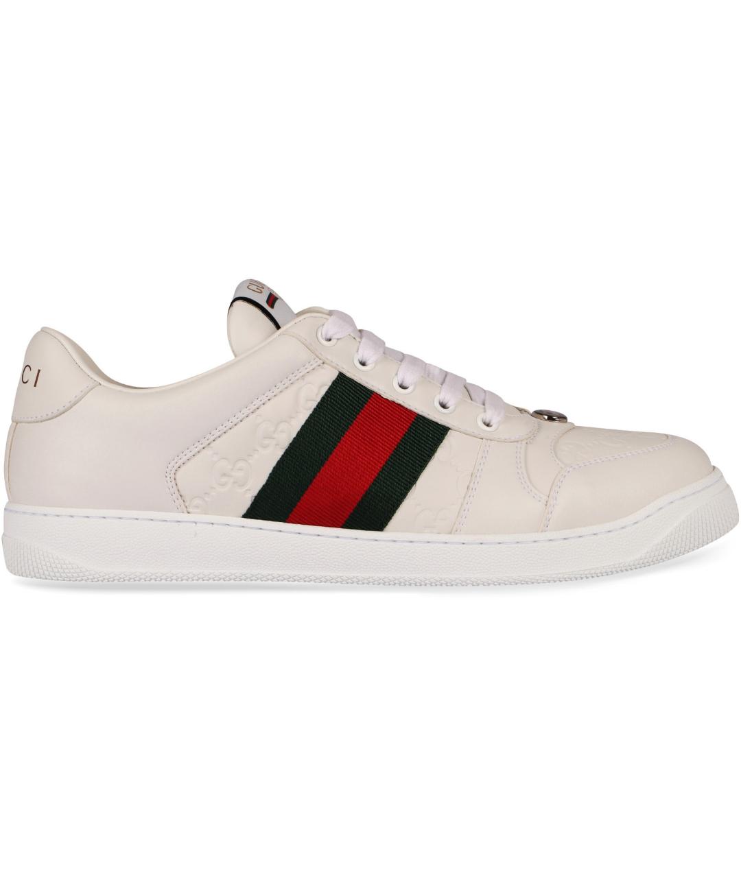 GUCCI Белые низкие кроссовки / кеды, фото 1