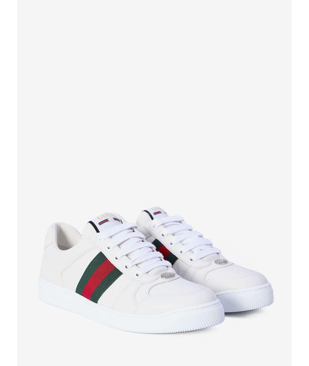 GUCCI Белые низкие кроссовки / кеды, фото 2