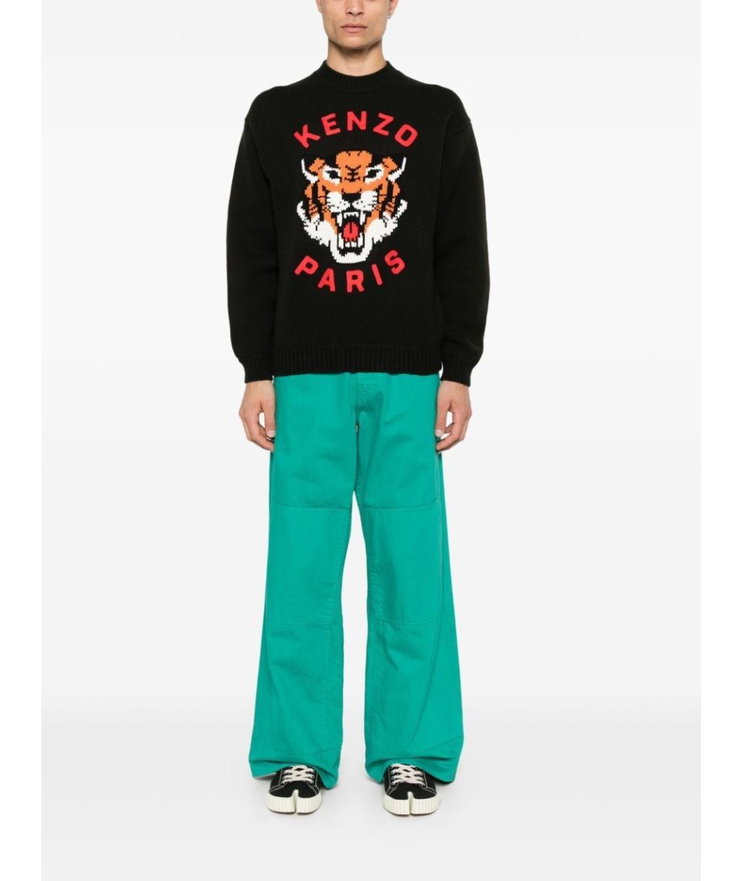 KENZO Черный шерстяной джемпер / свитер, фото 2