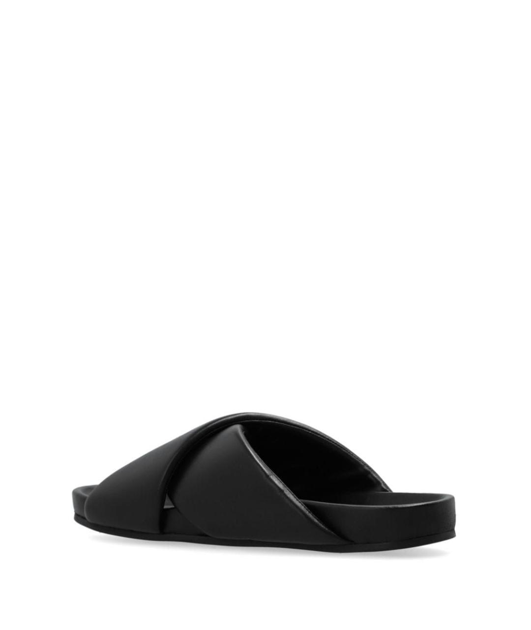 LANVIN Черные кожаные сандалии, фото 3