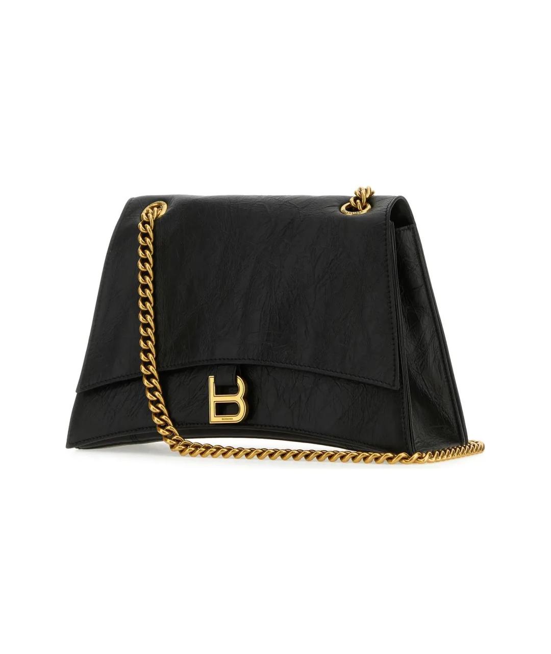 BALENCIAGA Черная кожаная сумка через плечо, фото 3