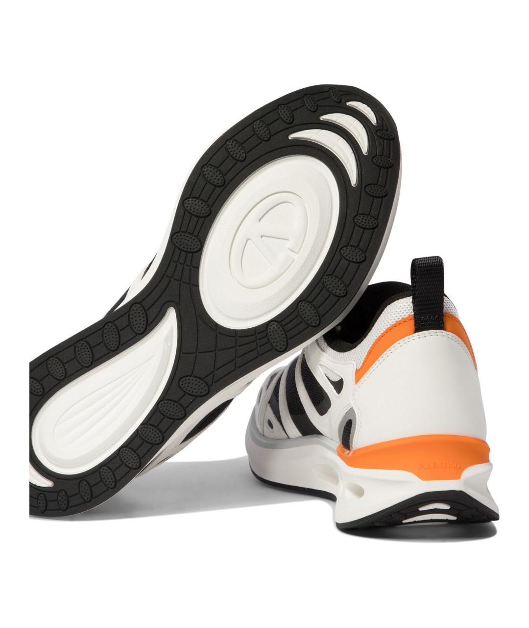 VALENTINO Белые кожаные низкие кроссовки / кеды, фото 5