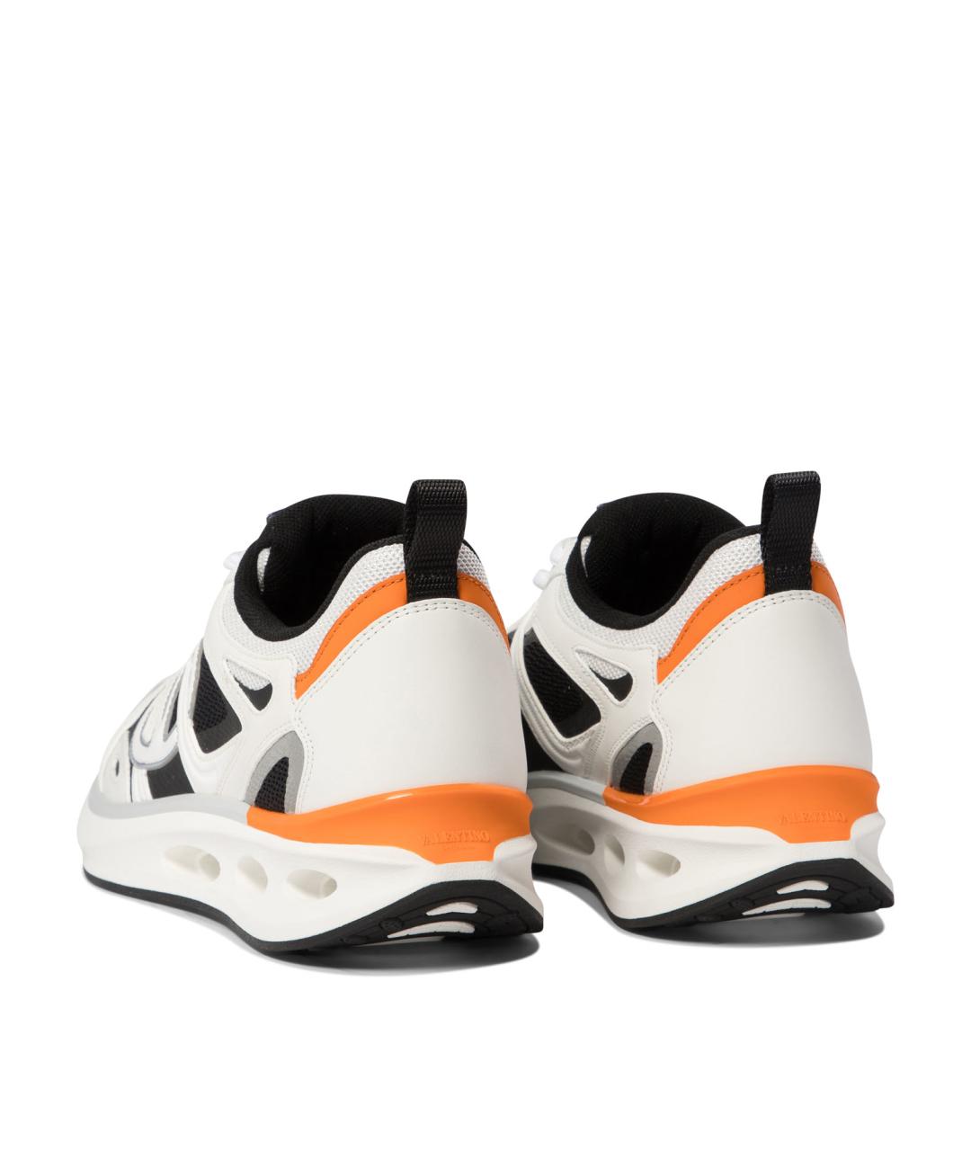 VALENTINO Белые кожаные низкие кроссовки / кеды, фото 4