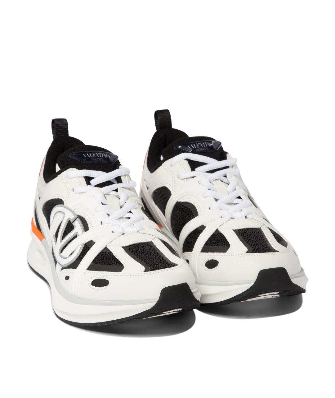 VALENTINO Белые кожаные низкие кроссовки / кеды, фото 2