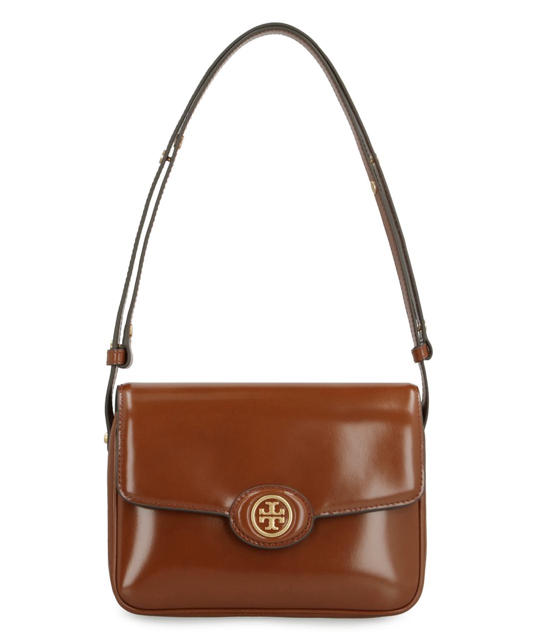 TORY BURCH Коричневая кожаная сумка через плечо, фото 1