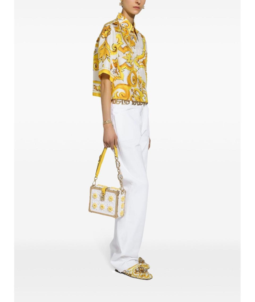 DOLCE&GABBANA Черные хлопковые прямые брюки, фото 3