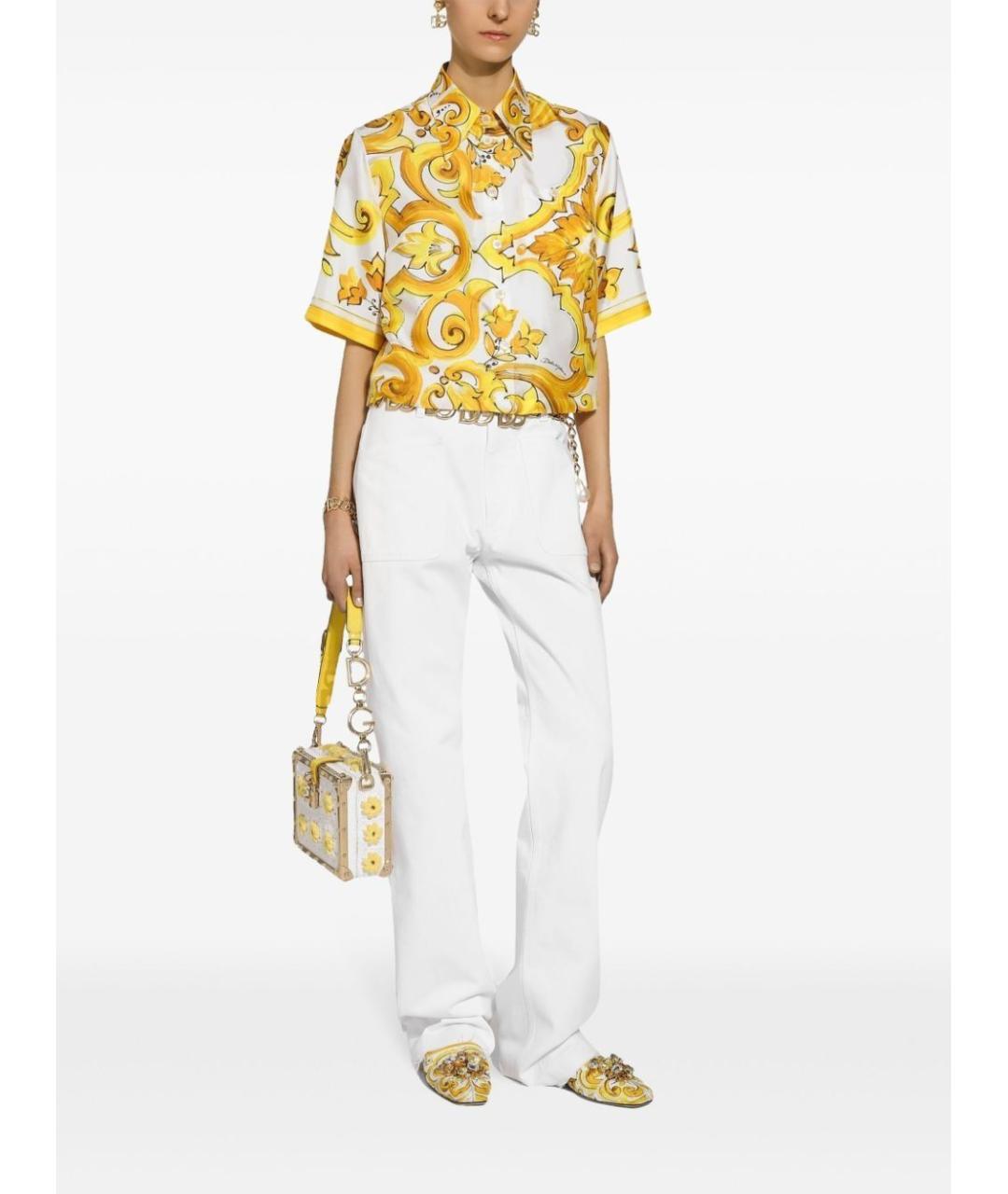 DOLCE&GABBANA Черные хлопковые прямые брюки, фото 2