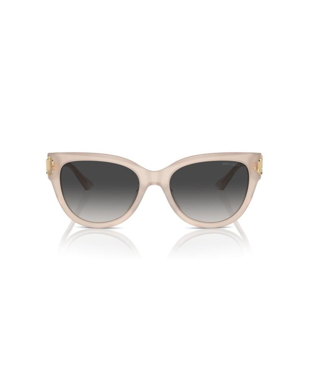 JIMMY CHOO Бежевые пластиковые солнцезащитные очки, фото 1