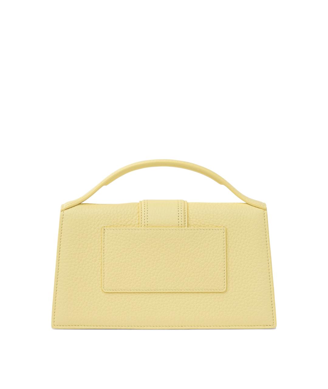 JACQUEMUS Желтая кожаная сумка через плечо, фото 3