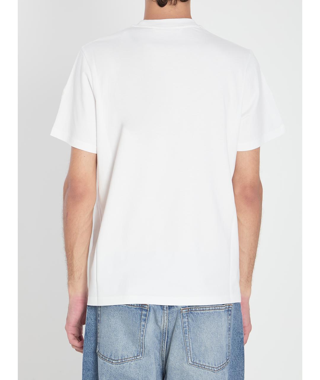 MONCLER Белая хлопковая футболка, фото 5