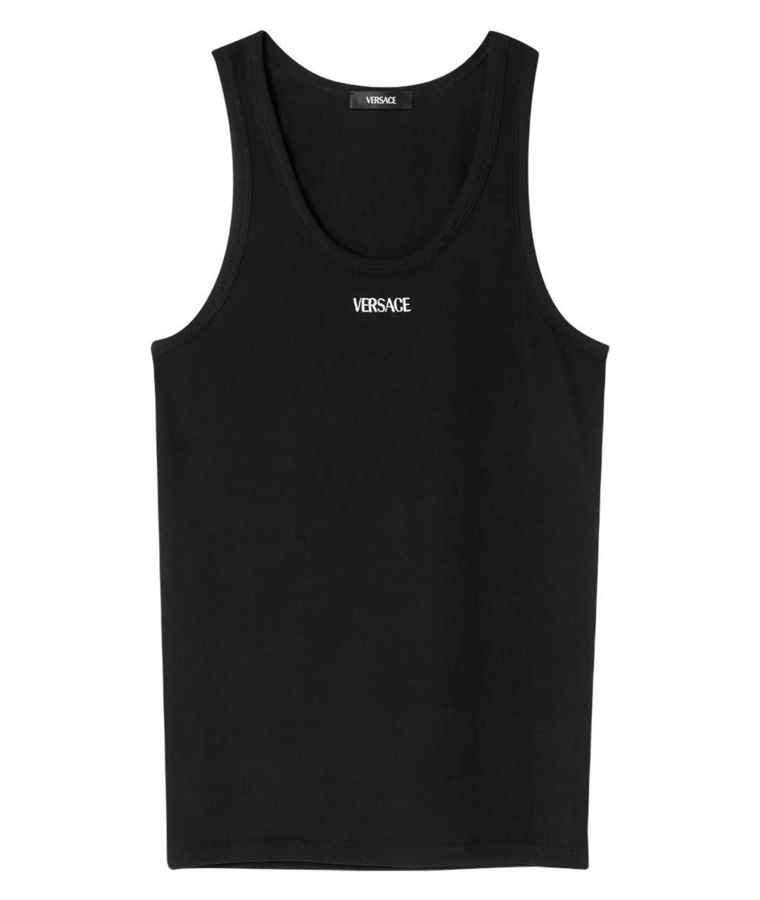 VERSACE Черная хлопковая майка, фото 1