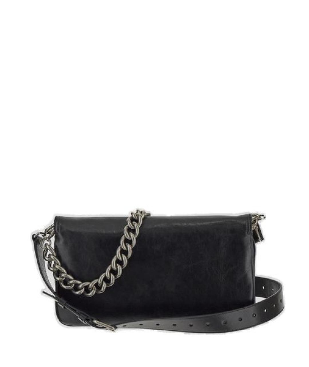 BALENCIAGA Черная кожаная сумка через плечо, фото 2