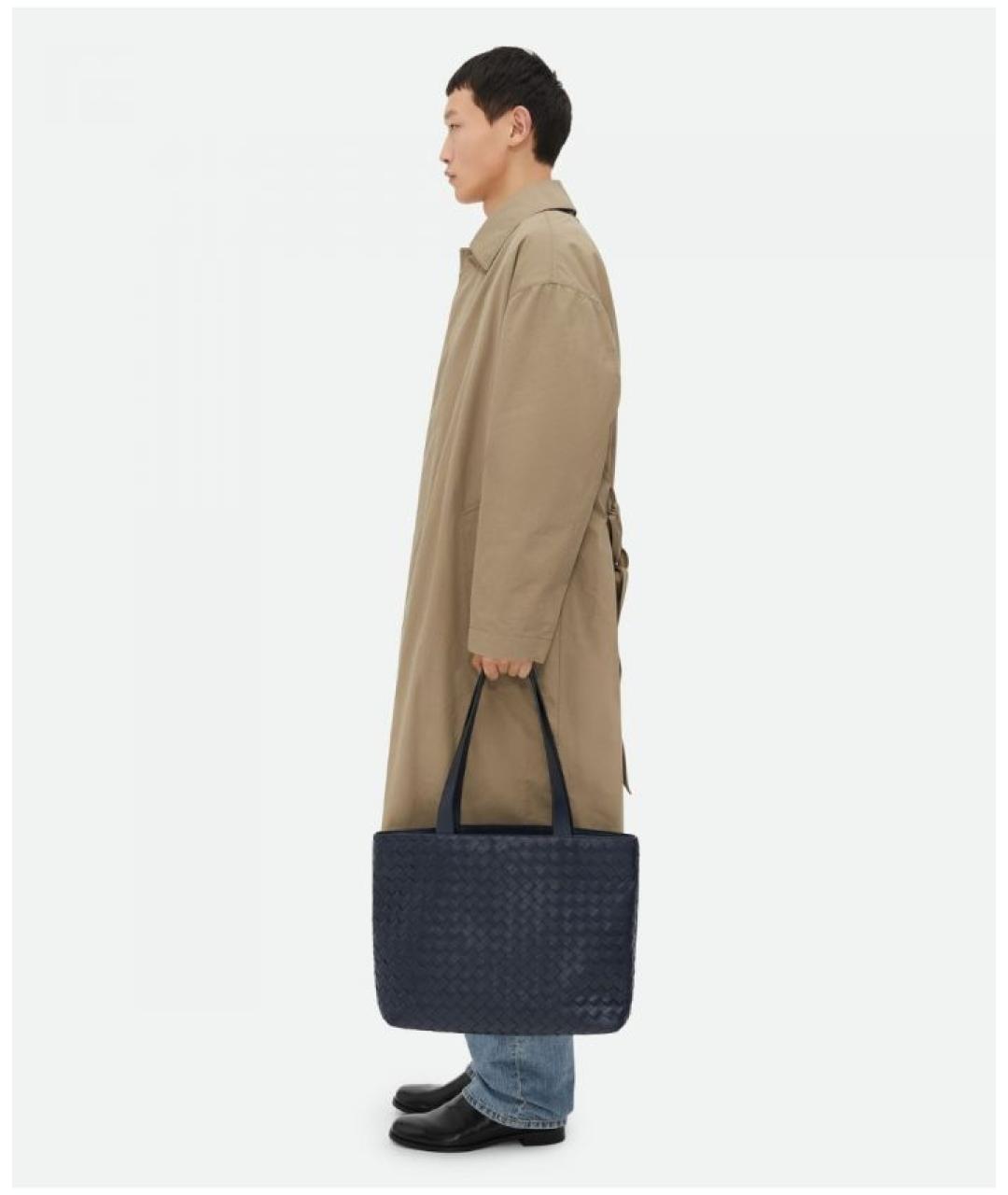 BOTTEGA VENETA Черная кожаная сумка тоут, фото 2