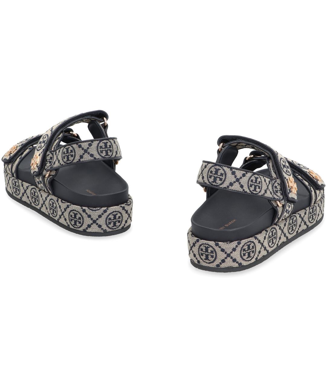 TORY BURCH Синие текстильные сандалии, фото 4