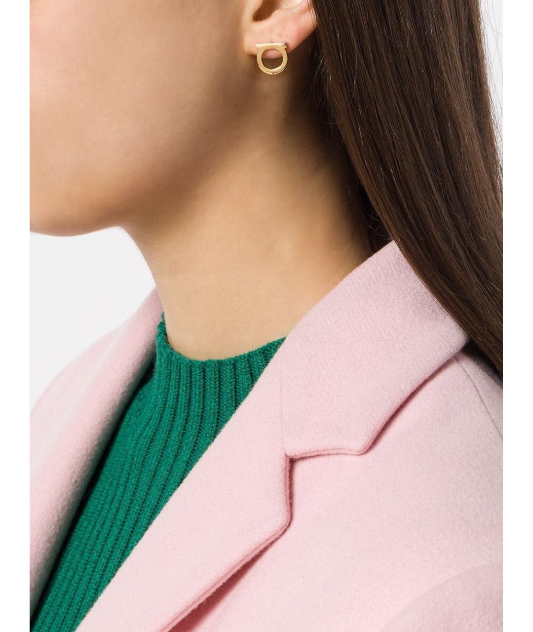 FERRAGAMO Золотые металлические серьги, фото 2