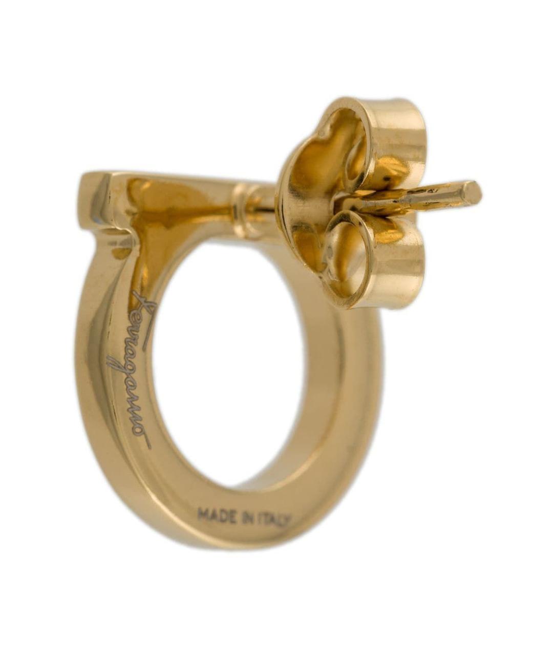 FERRAGAMO Золотые металлические серьги, фото 4