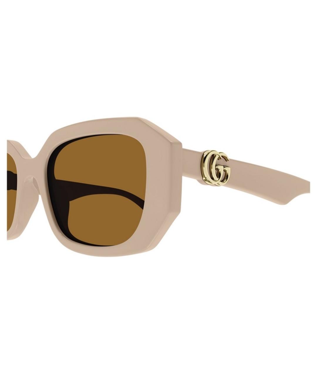 GUCCI Бежевые солнцезащитные очки, фото 3
