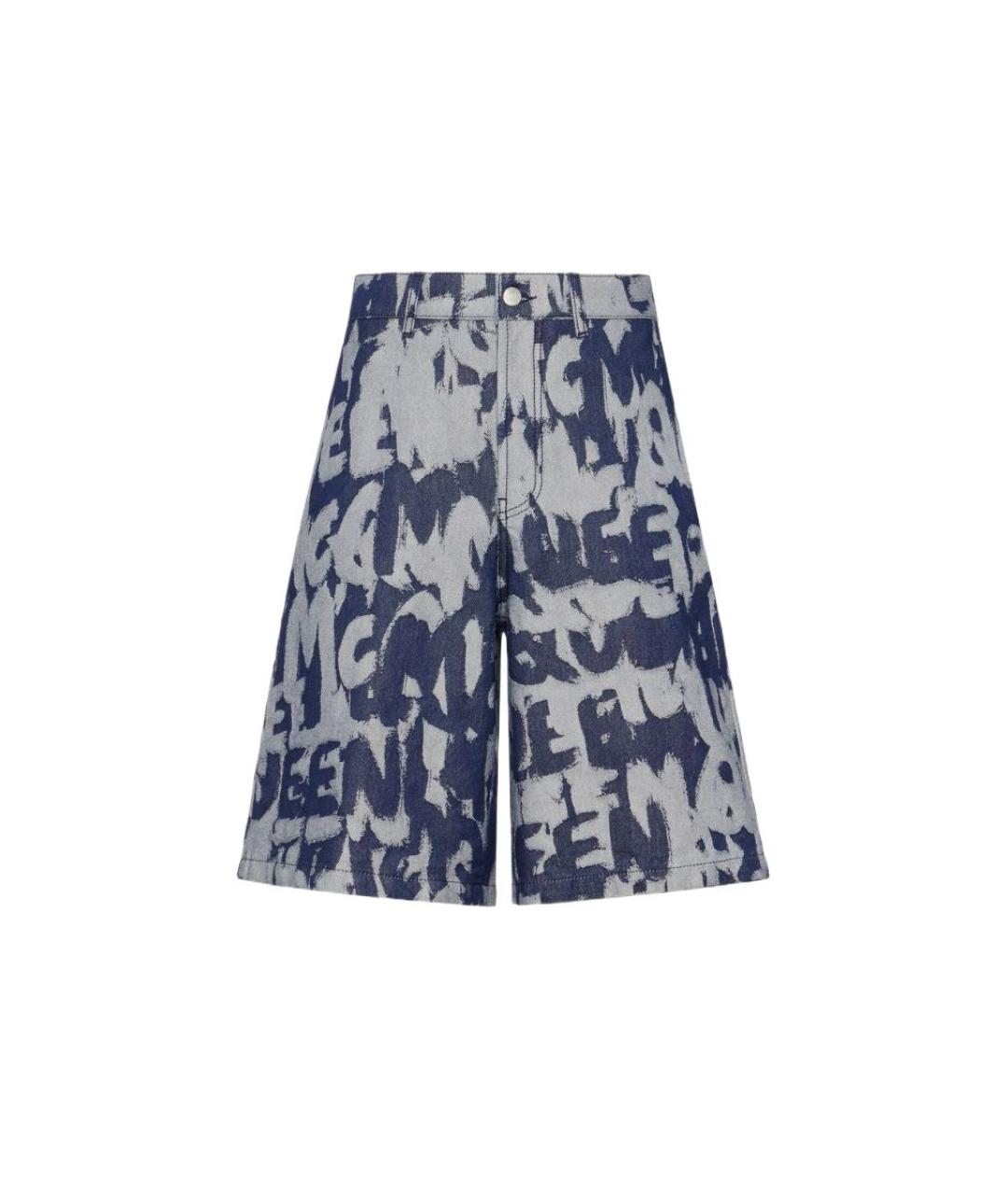 ALEXANDER MCQUEEN Синие хлопковые шорты, фото 1