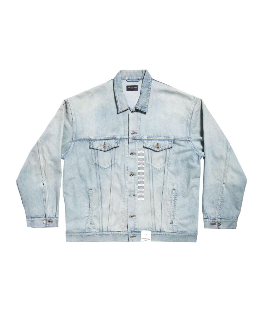 BALENCIAGA Синяя хлопковая куртка, фото 1