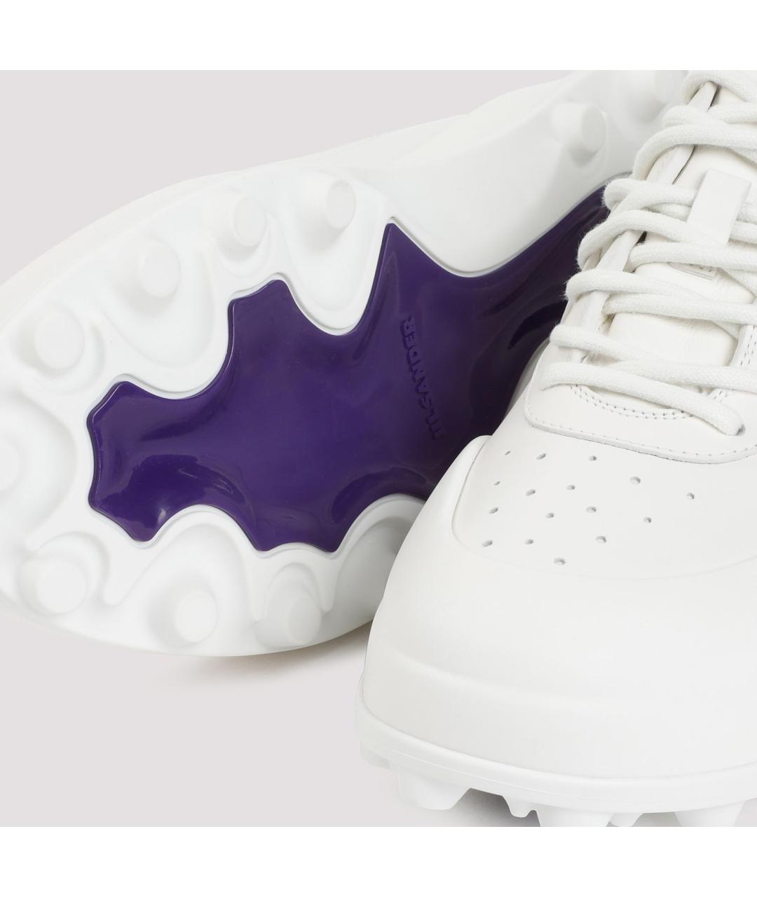 JIL SANDER Белые низкие кроссовки / кеды, фото 4