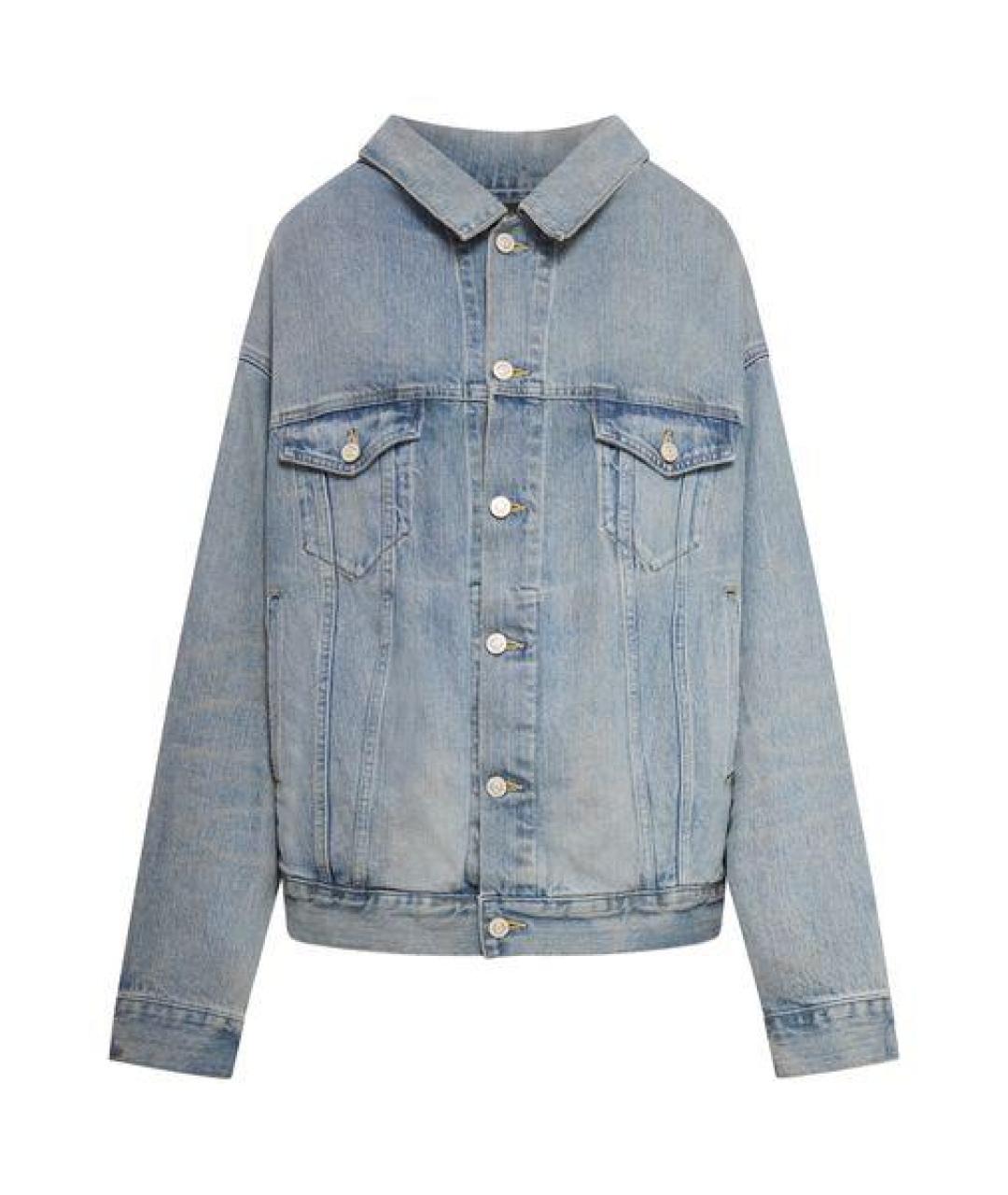 BALENCIAGA Синяя хлопковая куртка, фото 1