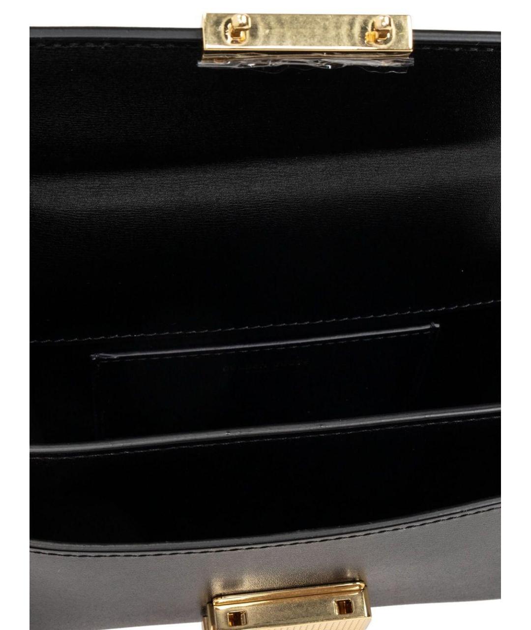 GOLDEN GOOSE DELUXE BRAND Черная кожаная сумка с короткими ручками, фото 5