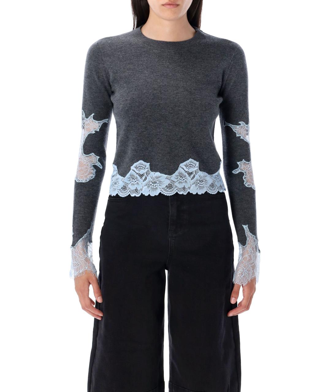 SELF-PORTRAIT Серый шерстяной джемпер / свитер, фото 2