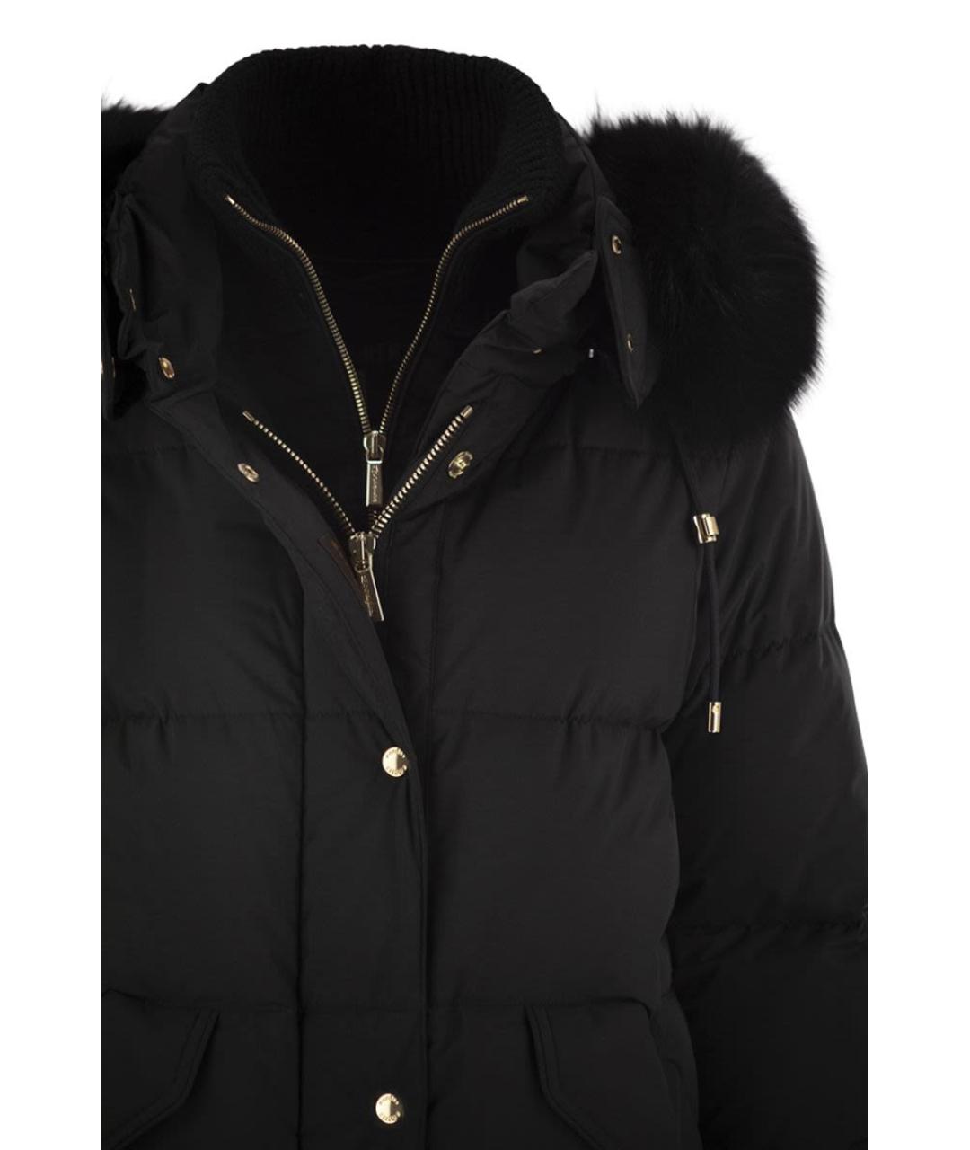 MOORER Черная полиэстеровая куртка, фото 4