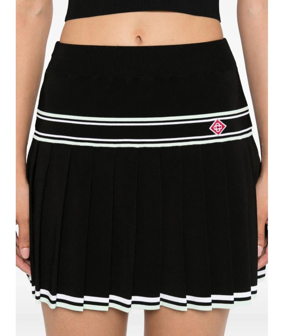 CASABLANCA Черная вискозная юбка мини, фото 2