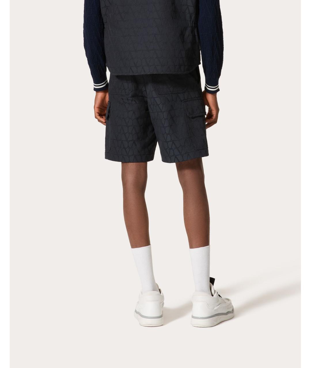 VALENTINO Синие хлопковые шорты, фото 3