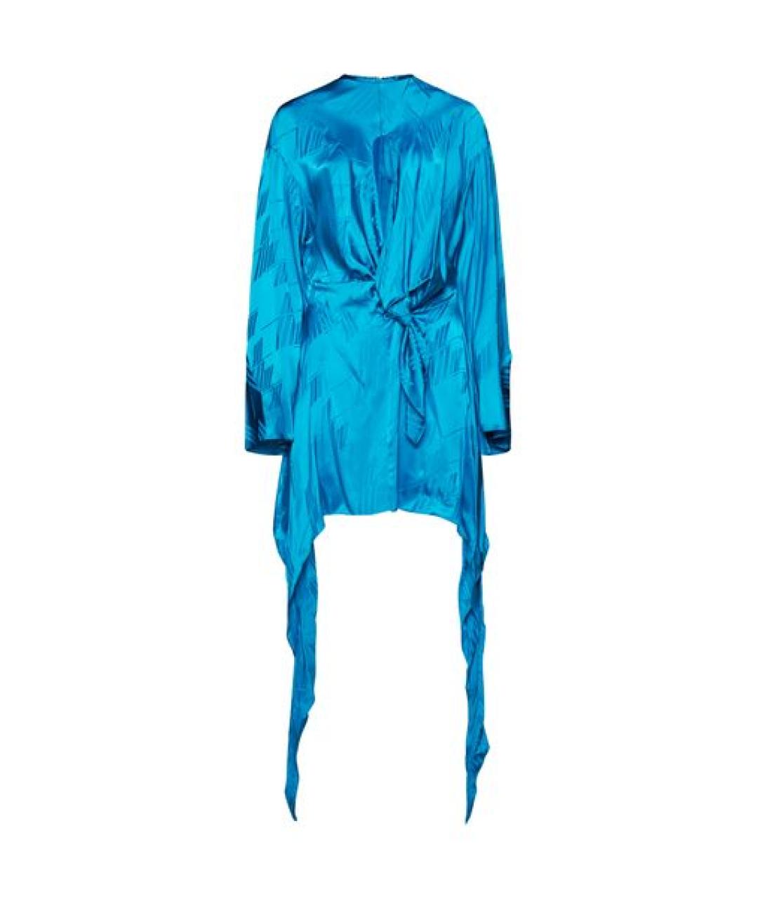 THE ATTICO Синее шелковое повседневное платье, фото 1