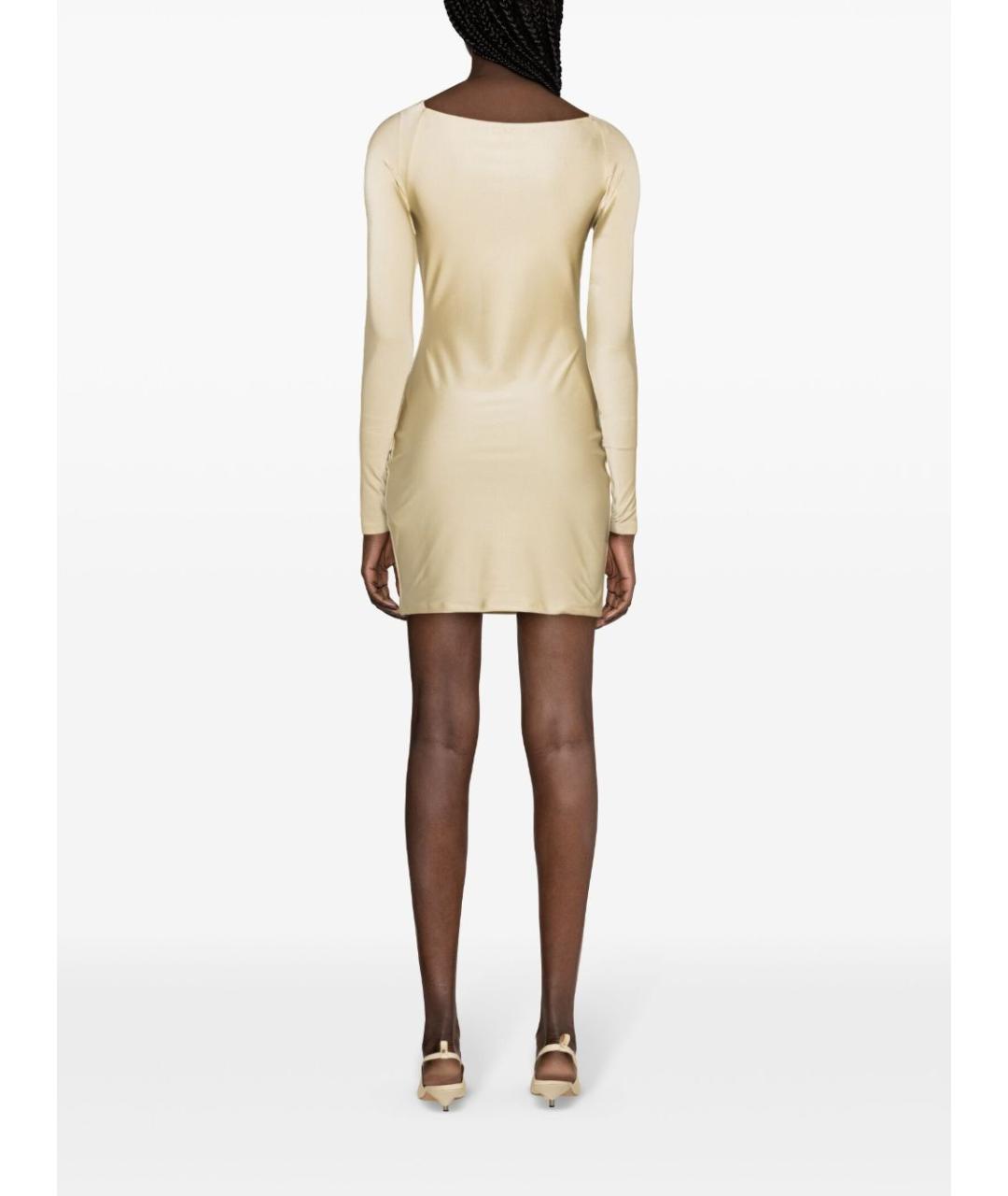 COPERNI Бежевое полиамидовое вечернее платье, фото 3