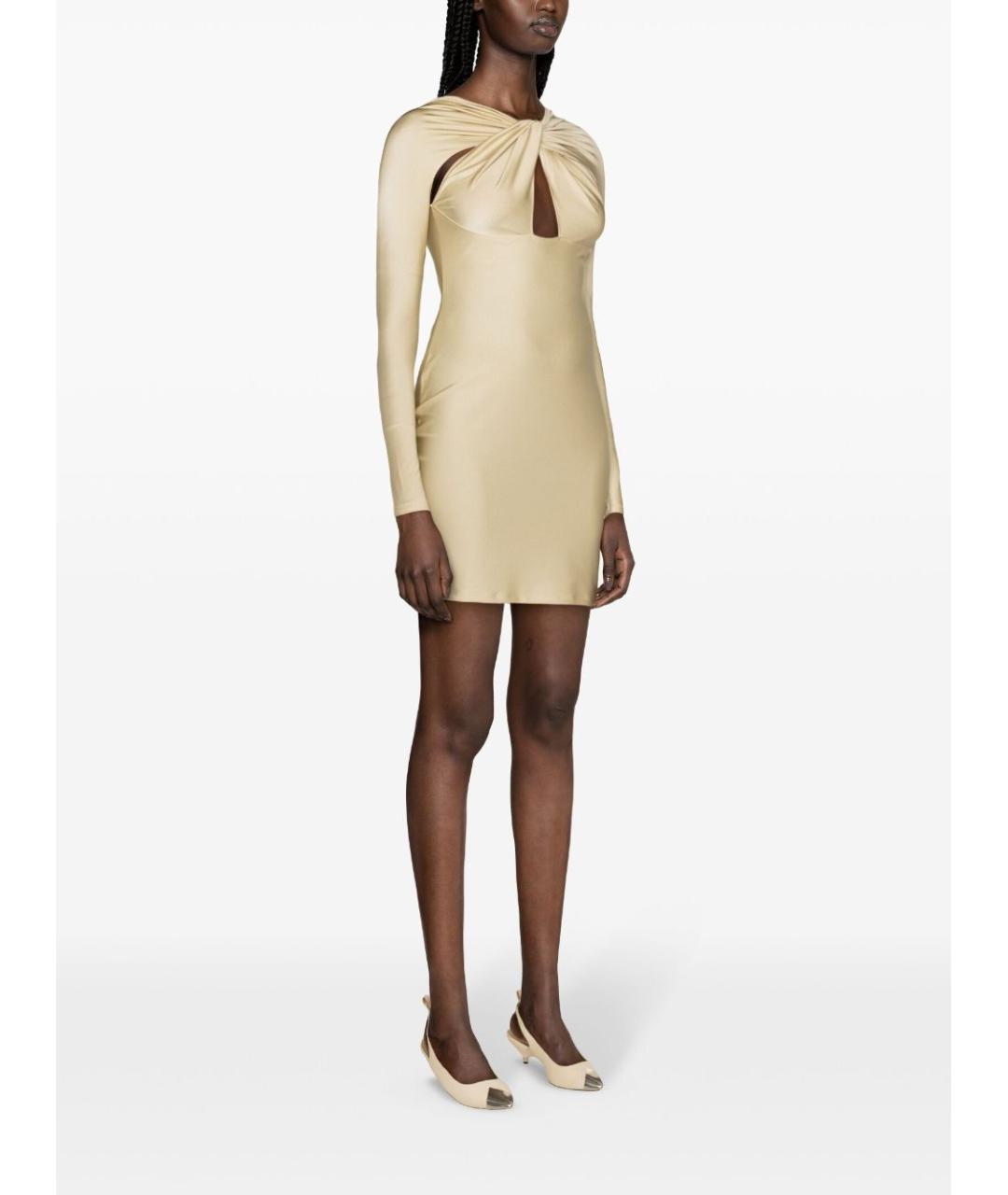 COPERNI Бежевое полиамидовое вечернее платье, фото 2