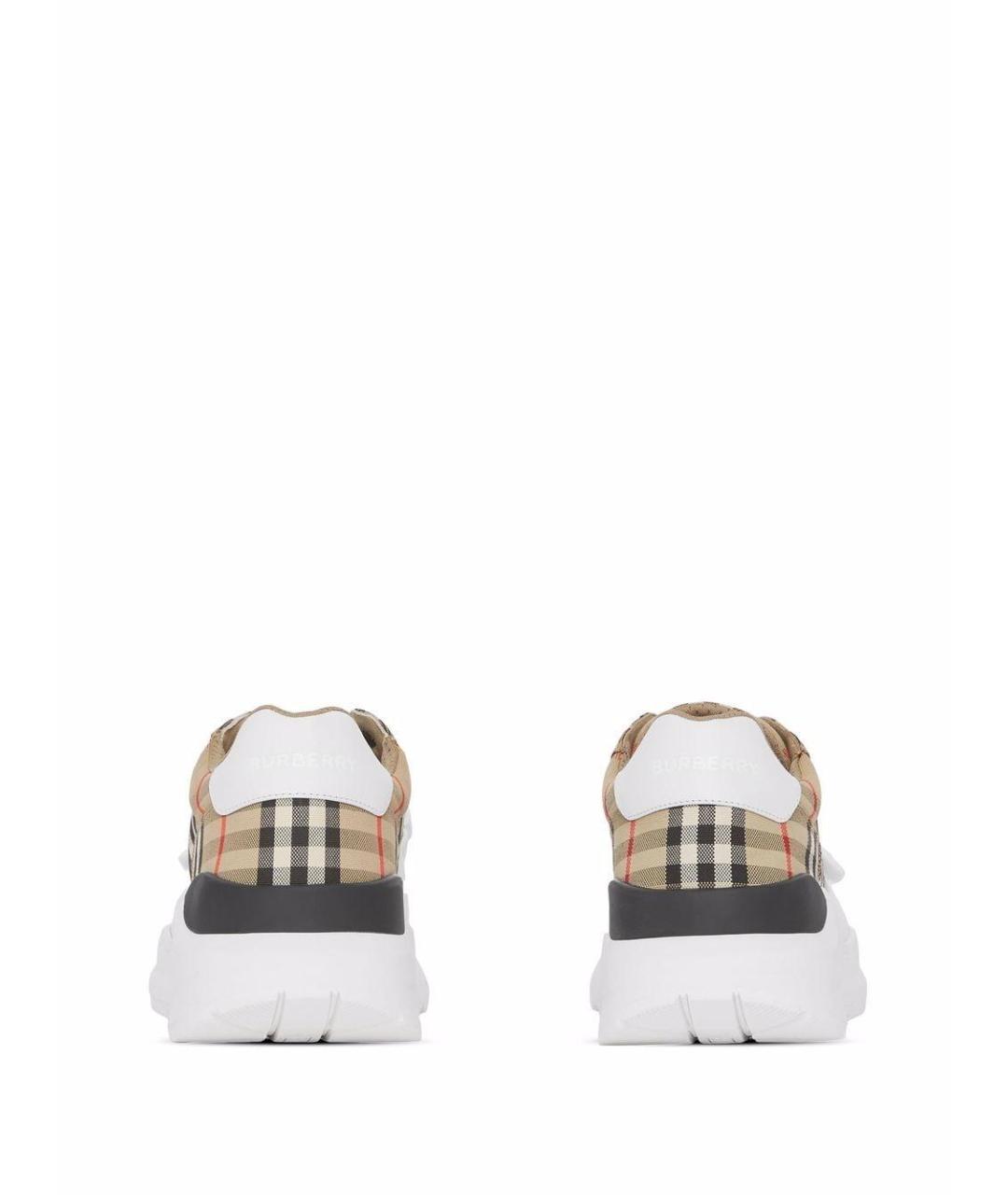BURBERRY Бежевые синтетические кроссовки, фото 2
