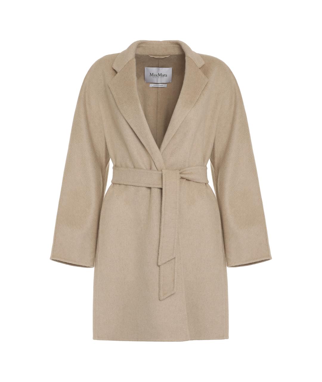 MAX MARA Бежевое кашемировое пальто, фото 1